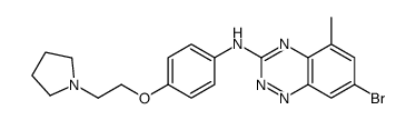7-BROMO-5-METHYL-N-(4-(2-(PYRROLIDIN-1-YL)ETHOXY)PHENYL)BENZO[E][1,2,4]TRIAZIN-3-AMINE Structure
