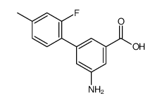 3-amino-5-(2-fluoro-4-methylphenyl)benzoic acid Structure