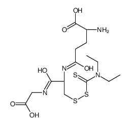 (2S)-2-amino-5-[[(2R)-1-(carboxymethylamino)-3-(diethylcarbamothioyldisulfanyl)-1-oxopropan-2-yl]amino]-5-oxopentanoic acid Structure