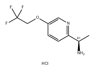 (R)-1-(5-(2,2,2-三氟乙氧基)吡啶-2-基)乙胺盐酸盐结构式