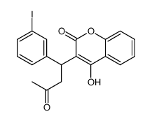 4-hydroxy-3-[1-(3-iodophenyl)-3-oxobutyl]chromen-2-one结构式