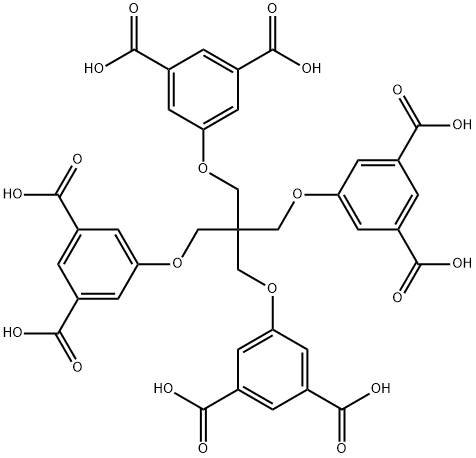 5,5'-((2,2-双((3,5-二羧基苯氧基)甲基)丙烷-1,3-二基)双(氧基))二间苯二甲酸结构式