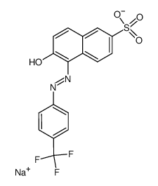 Sodium 1-(4-trifluoromethylphenylazo)-2-hydroxy-6-naphthalenesulphonate结构式