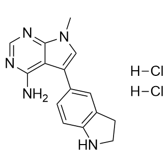 5-(吲哚-5-基)-7-甲基-7H-吡咯并[2,3-d]嘧啶-4-胺二盐酸盐结构式