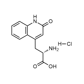 (S)-2-氨基-3-(2-氧代-1,2-二氢喹啉-4-基)丙酸盐酸结构式