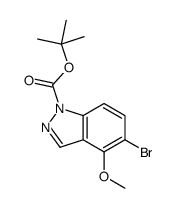 tert-butyl 5-bromo-4-Methoxy-1H-indazole-1-carboxylate Structure