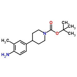 4-(4-氨基-3-甲基苯基)哌啶-1-甲酸叔丁酯结构式