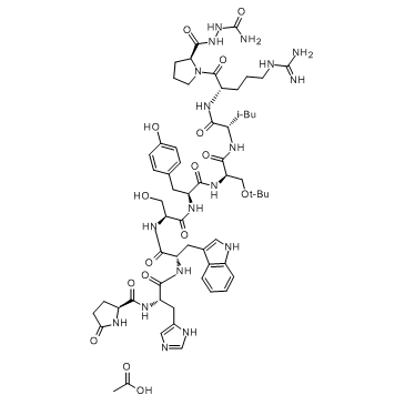 (D-Ser(tBu)6,AzaGly10)-LHRH acetate salt Structure