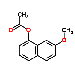 7-甲氧基-1-萘乙酸乙酸酯结构式