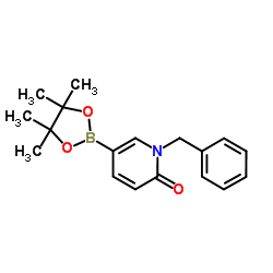 1-苄基吡啶-2(1H)-酮-5-硼酸频哪醇酯结构式