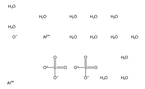 Sulfuric acid, aluminum salt (3:2), tetradecahydrate Structure