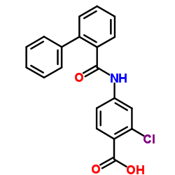 4-[(2-Biphenylylcarbonyl)amino]-2-chlorobenzoic acid Structure
