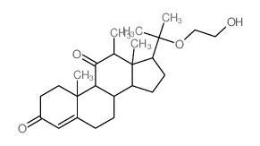 17-[2-(2-hydroxyethoxy)propan-2-yl]-10,12,13-trimethyl-2,6,7,8,9,12,14,15,16,17-decahydro-1H-cyclopenta[a]phenanthrene-3,11-dione结构式