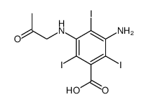 3-amino-2,4,6-triiodo-5-(2-oxopropylamino)benzoic acid结构式