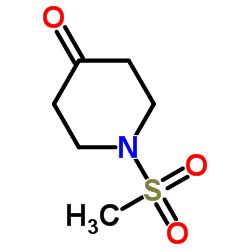 1-N-甲磺酰基-4-哌啶酮结构式