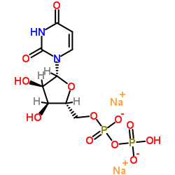 Uridine 5'-diphosphate sodium salt structure