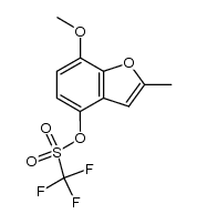 4-[(trifluoromethanesulfonyl)oxy]-7-methoxy-2-methylbenzo[b]furan结构式