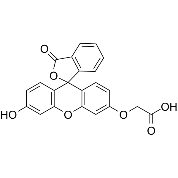 荧光素-O'-乙酸结构式