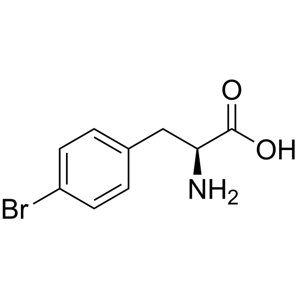 L-4-溴苯丙氨酸结构式