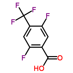 2,5-二氟-4-(三氟甲基)苯甲酸结构式