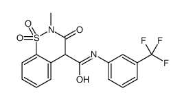 2-Methyl-3-oxo-N-[3-(trifluoromethyl)phenyl]-3,4-dihydro-2H-1,2-b enzothiazine-4-carboxamide 1,1-dioxide结构式