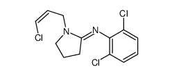 Benzenamine, 2,6-dichloro-N-(1-(3-chloro-2-propenyl)-2-pyrrolidinylide ne)- Structure