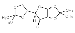 3-氯-3-脱氧-1,2:5,6-二异亚丙基-alpha-d-呋喃葡萄糖结构式