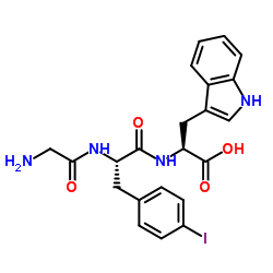 H-Gly-p-iodo-Phe-Trp-OH trifluoroacetate salt结构式