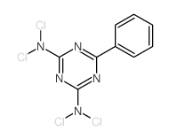 N,N,N,N-tetrachloro-6-phenyl-1,3,5-triazine-2,4-diamine结构式