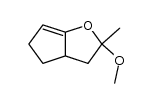 2-methoxy-2-methyl-3,3a,4,5-tetrahydro-2H-cyclopenta[b]furan结构式