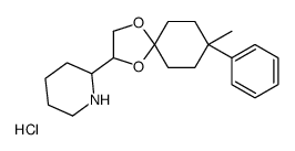 2-(8-methyl-8-phenyl-1,4-dioxaspiro[4.5]decan-3-yl)piperidin-1-ium,chloride结构式