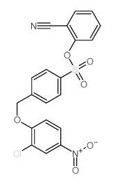 Benzenesulfonic acid,4-[(2-chloro-4-nitrophenoxy)methyl]-, 2-cyanophenyl ester Structure
