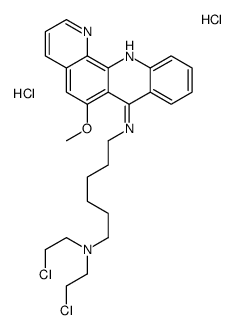 bis(2-chloroethyl)-[6-[(6-methoxybenzo[b][1,10]phenanthrolin-7-yl)azaniumyl]hexyl]azanium,dichloride Structure