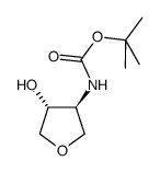 ((3S,4R)-4-羟基四氢呋喃-3-基)氨基甲酸叔丁酯结构式