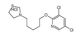 3-[5-(3,5-dichloropyridin-2-yl)oxypentyl]-1,3-thiazolidine,hydrochloride结构式
