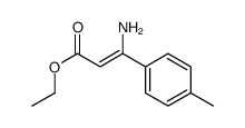 ethyl 3-amino-3-(4-methylphenyl)prop-2-enoate结构式