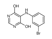 4,6-二羟基-5-(间溴苯胺基)嘧啶结构式