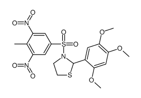 (9CI)-3-[(4-甲基-3,5-二硝基苯基)磺酰基]-2-(2,4,5-三甲氧基苯基)-噻唑烷结构式