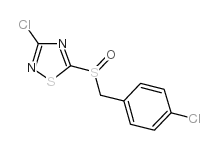 3-氯-5-(4-氯苄基亚硫酰基)-1,2,4-噻二唑结构式