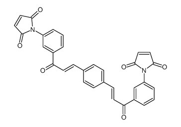 1-[3-[(E)-3-[4-[(E)-3-[3-(2,5-dioxopyrrol-1-yl)phenyl]-3-oxoprop-1-enyl]phenyl]prop-2-enoyl]phenyl]pyrrole-2,5-dione结构式