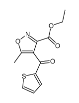 ethyl 5-methyl-4-[(2-thienyl)carbonyl]-isoxazole-3-carboxylate Structure