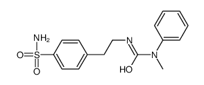 1-methyl-1-phenyl-3-[2-(4-sulfamoylphenyl)ethyl]urea Structure