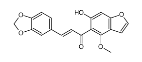 3-benzo[1,3]dioxol-5-yl-1-(6-hydroxy-4-methoxy-benzofuran-5-yl)-propenone结构式