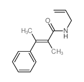 (E)-2-methyl-3-phenyl-N-prop-2-enyl-but-2-enamide结构式