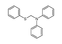 N-phenyl-N-(phenylsulfanylmethyl)aniline结构式