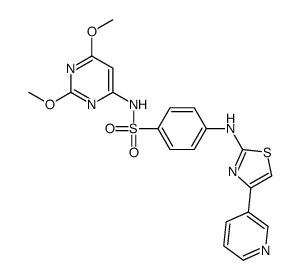 N-(2,6-dimethoxypyrimidin-4-yl)-4-[(4-pyridin-3-yl-1,3-thiazol-2-yl)amino]benzenesulfonamide结构式