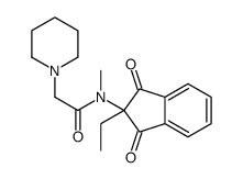 N-(2-ethyl-1,3-dioxoinden-2-yl)-N-methyl-2-piperidin-1-ylacetamide结构式