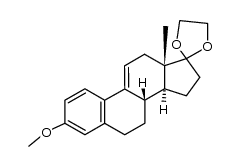 3-methoxy-1,3,5(10),9(11)-estratetraen-17-one ethylene acetal结构式