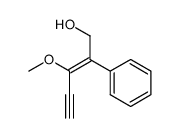 (Z)-3-Methoxy-2-phenyl-pent-2-en-4-yn-1-ol结构式