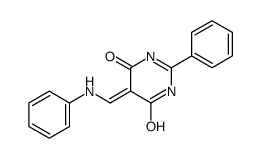 5-(anilinomethylidene)-2-phenyl-1H-pyrimidine-4,6-dione结构式